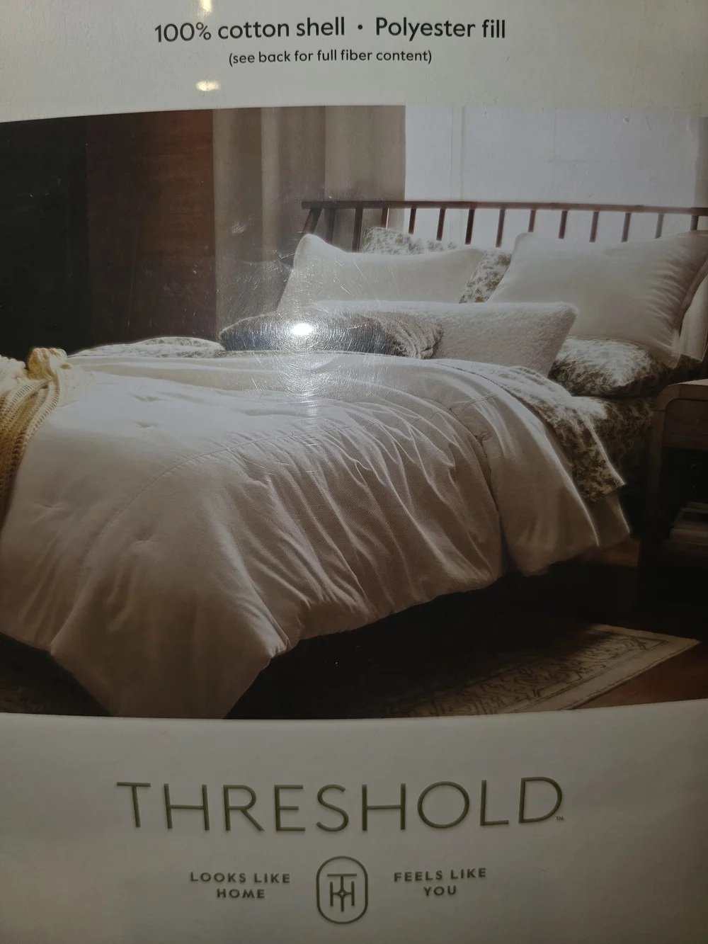 Threshold Velvet Comforter Set - Cream